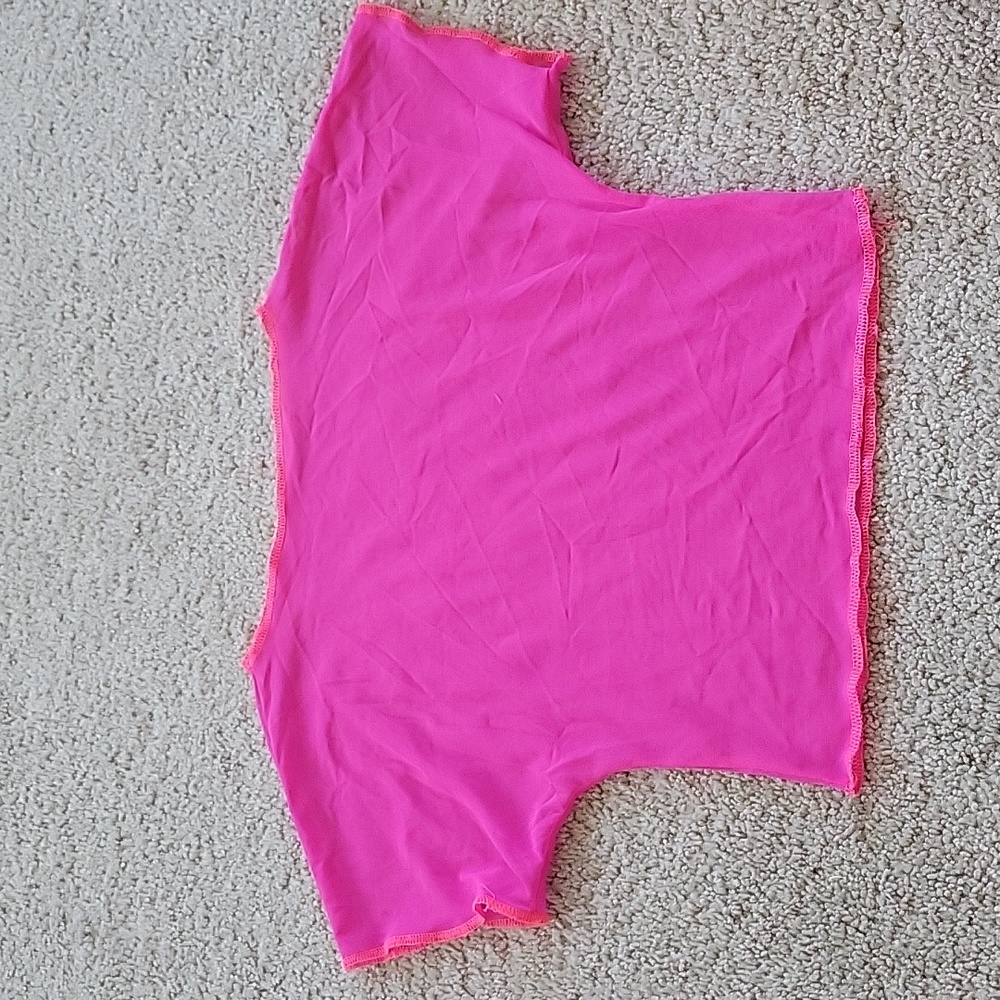 Hot pink mesh top
